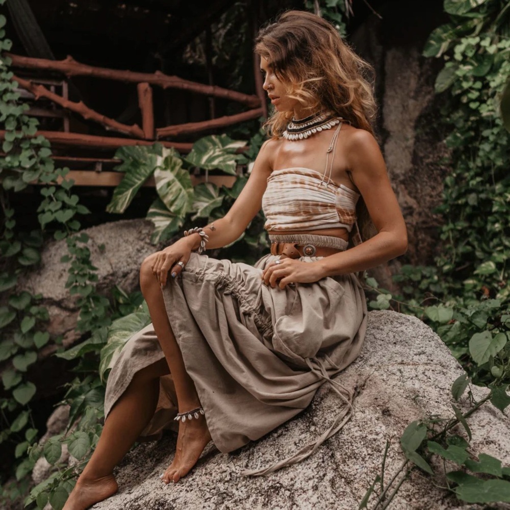 Thaluta Beige Maxi Skirt - Picture 7 of 10